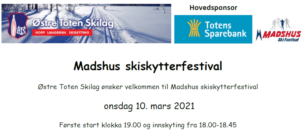 Startliste Madshus Skiskytterfestival